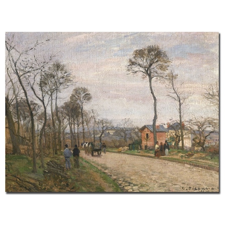 Camille Pissarro 'The Road From Louveciennes 1870' Canvas,35x47